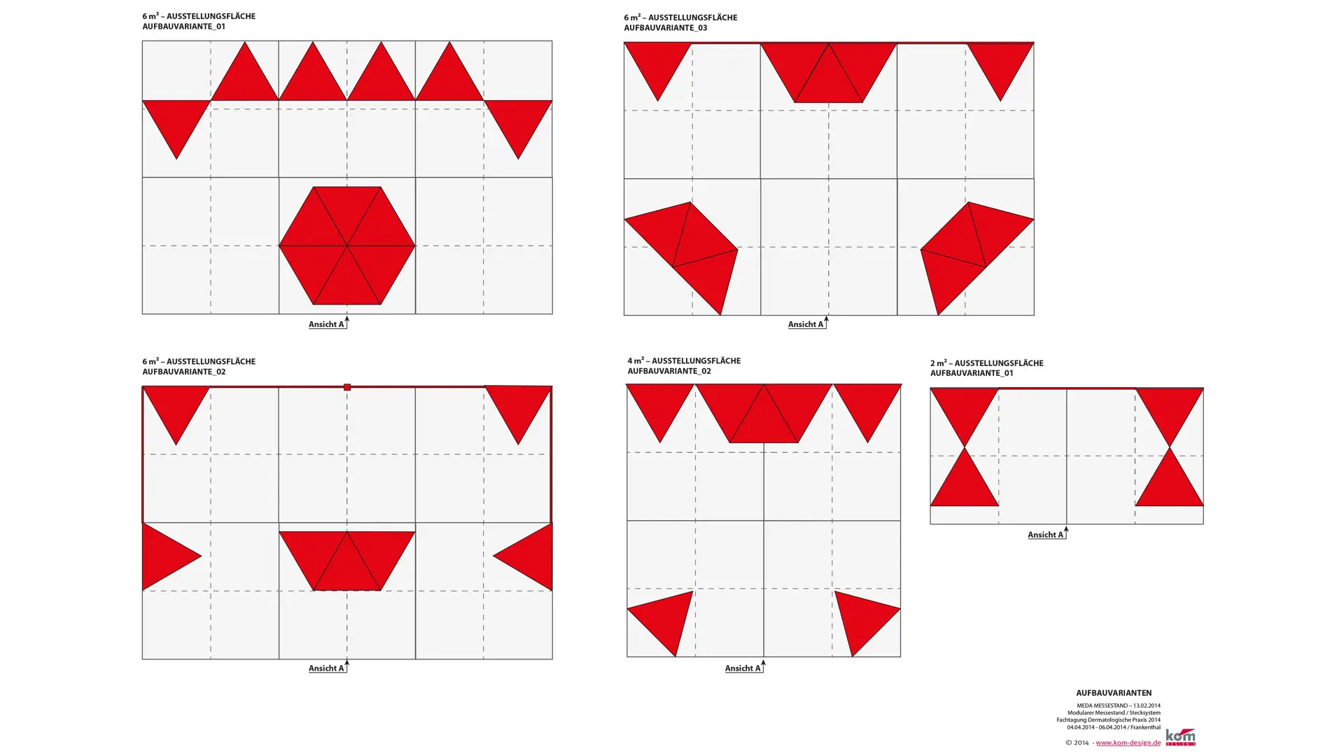 Alternative layouts of the mobile exhibition stand image