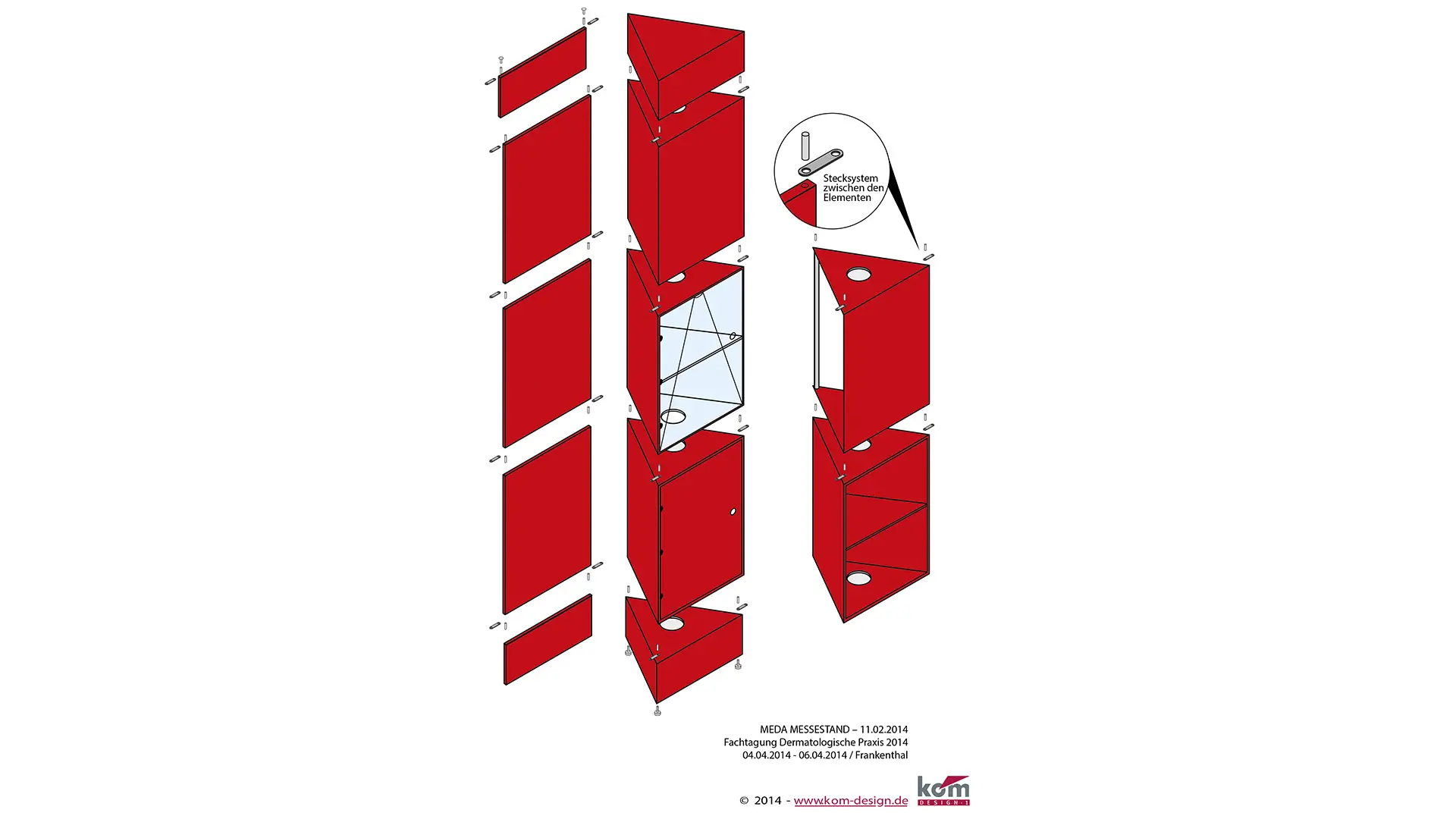 Konstruktion von Messestand Bauteilen Bild